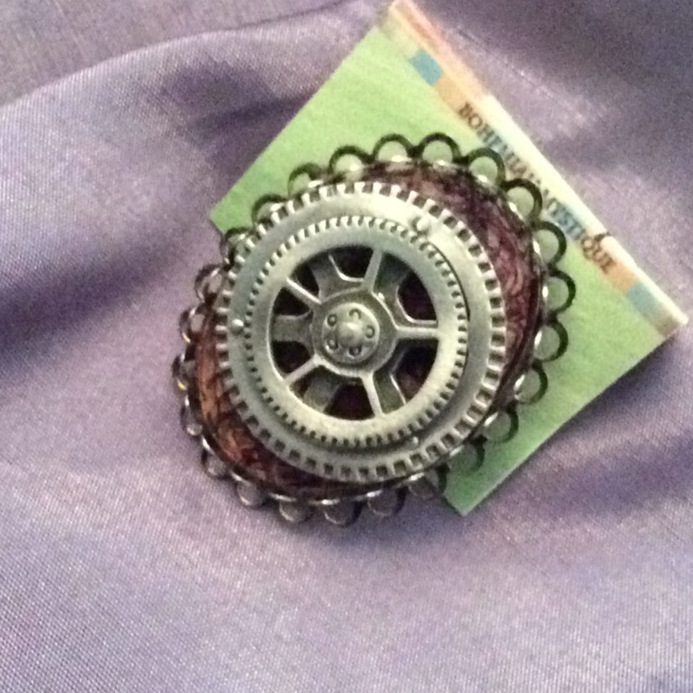 FABULOUS STEAMPUNK BROOCH by Lisa Benshoof